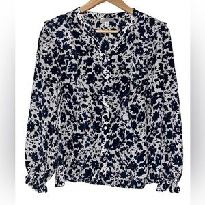 Lucky Brand Floral Boho Revival Button Down Blouse Women’s Medium Spring